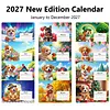 Diamond Painting Country Dog 2027 Paper Calendar Monthly Flip Tabletop Calendar Kit