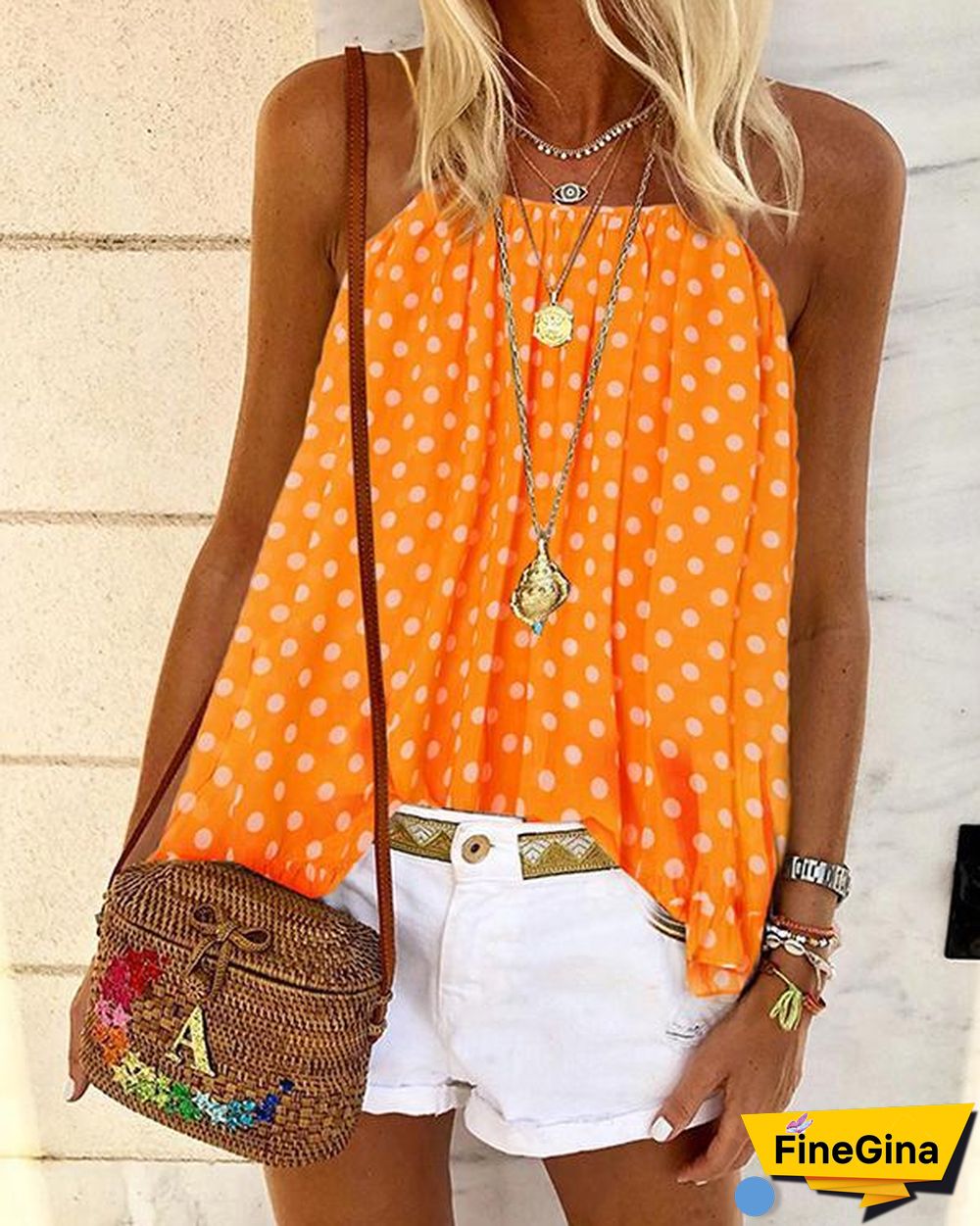 Floral-Print Bohemia Vacation Camis