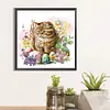 >SALE<DIY Partial Special Shaped Drill Diamond Painting Cat in The Nest 30x30cm