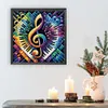 Peinture diamant en forme de notes_special de piano-30*30cm