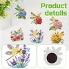 (US Local)6Pcs Diamond Painting Refrigerator Magnets DIY Diamond Art Kits (Dragonfly)