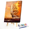 Boat-Paint by Numbers Acrylic Painting&nbsp; 40*50CM
