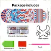 A Set (8Pcs) Wooden Red And Blue Pattern - 5D DIY Craft Coaster