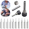 11 Pcs Soldering Iron Tips 900M Lead-Free Solder Iron Tip with Welding Sleeve