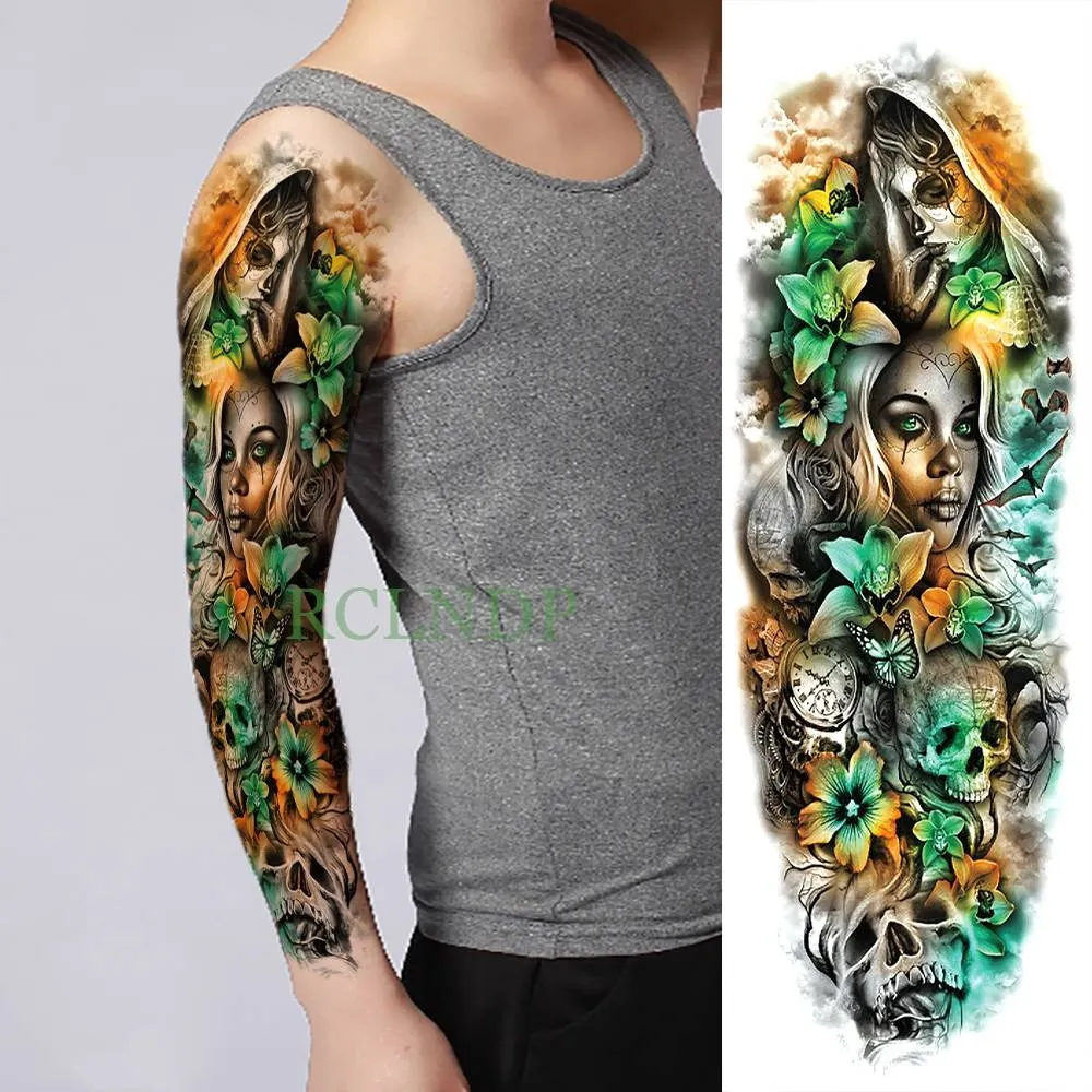 Waterproof Temporary Tattoo Sticker dragon Chinese style full arm fake tatto flash tatoo big size sleeve tato for men women