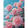 Camellia-11CT Stamped Cross Stitch Silk Thread 61*82cm/24.02*32.28in(Big Size)