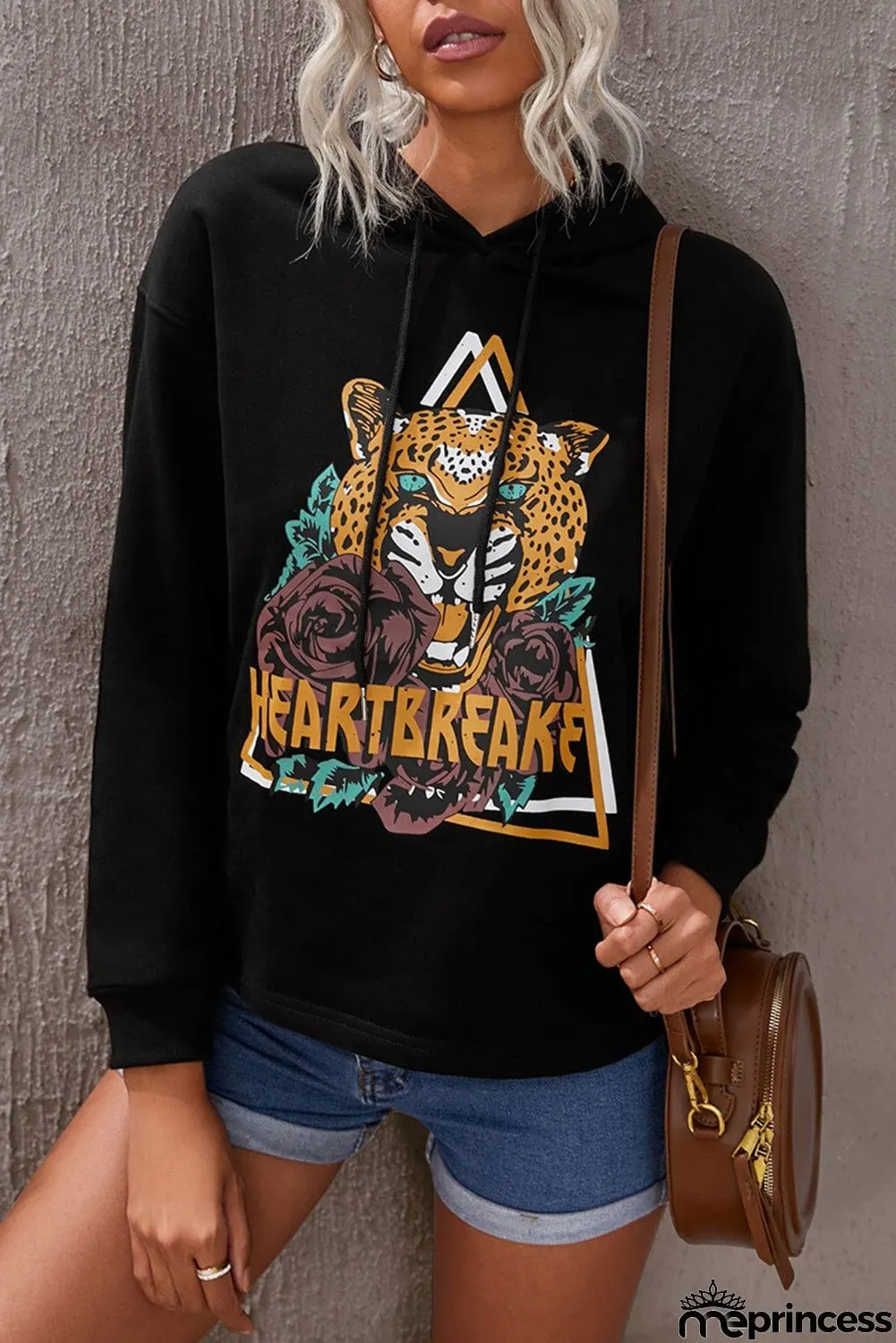 HEARTBREAKER & Rose Animal Graphic Hoodie