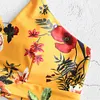 ZAFUL Flower Bikini Set Retro Women Push up Bra Bandeau Bikinis Padded Summer Female Biqinis Lace Swimsuit Brazilian Beachwear