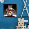 Vase d&rsquo;art-perceuse ronde peinture diamant-40*40cm