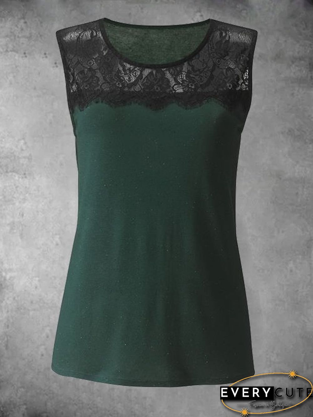 Solid Sleeveless Cotton-Blend Casual Shirts & Tops