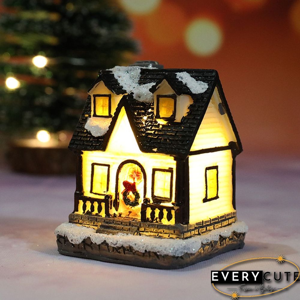 Christmas New Christmas Decorations Resin Small House Micro Landscape Resin House Small Ornaments Christmas Gifts