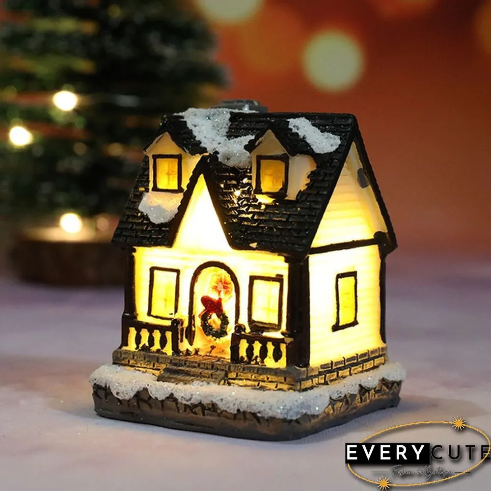 Christmas New Christmas Decorations Resin Small House Micro Landscape Resin House Small Ornaments Christmas Gifts