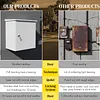 [US Local Warehouse] Electrical Junction Box IP55 Waterproof Metal Electrical Enclosure 24x24x28in with Fan-Vent Design Enclosure Steel Box for Electronics Services and Battery Accessories