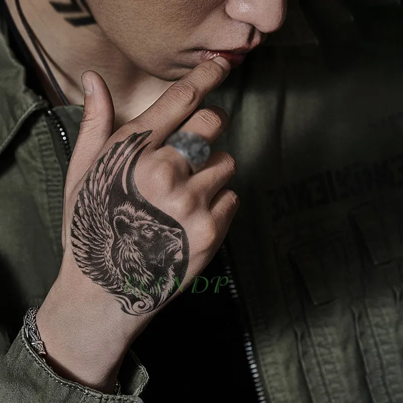 Waterproof Temporary Tattoo Sticker Satan Lucifer Circle Steering Fake Tatto Flash Tatoo Hand back Art Tattoos for Boy Women Men