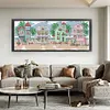(Small Size)[Brand]Seaside Village - 14CT Stamped Cross Stitch - 54*21cm