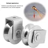 2Pcs V Type Groove Wheel Stainless Steel Gate Roller Wheel for Gym Equipment