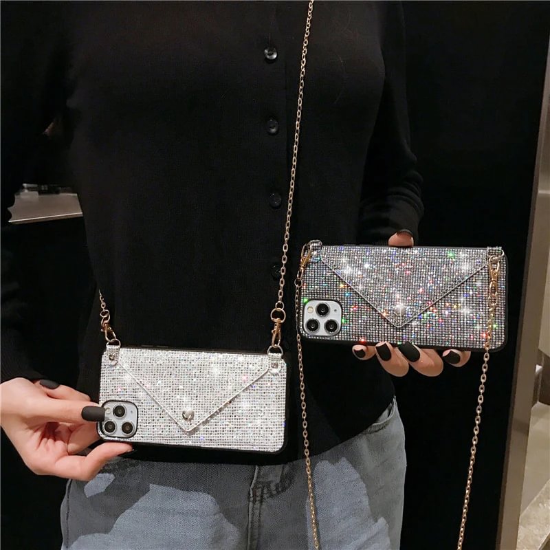 For iPhone 13/14 Luxury Flash Wallet Phone Case