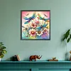 Diamond Painting-DIY Full Round Drill Flowers Dragonfly