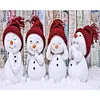 (Winter)Paint by Numbers Acrylic Painting - Snowman 50*40cm