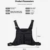 Sports Chest Bag Adjustable Shoulder Strap Front Running Vest Bag for Men Women