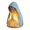 Virgin Mary Prayer Night Light Resin Virgin Mary Catholic Decor Table Lamp Handcrafted Home Decoration Desk Accessories for Reading