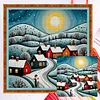 (Multi Style)Colorful Houses-Full Embroidery 2 Strands 14CT Counted Cross Stitc-40*40CM