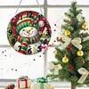 (US Local) DIY Xmas Diamond Painting Ornament with Clock Function Creative Craft