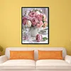 (Counted/Stamped) 11CT/14CT Rose Vase - Cross Stitch 46*36cm/18.11*14.17in