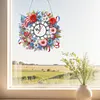 (US Local)Acrylic Special Shape Independence Day Wreath 5D Diamond Painting Clock