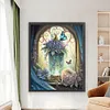 (Big Size) Vase And Butterfly In Garden - 14CT Stamped Cross Stitch 50*60cm/19.69*23.62in
