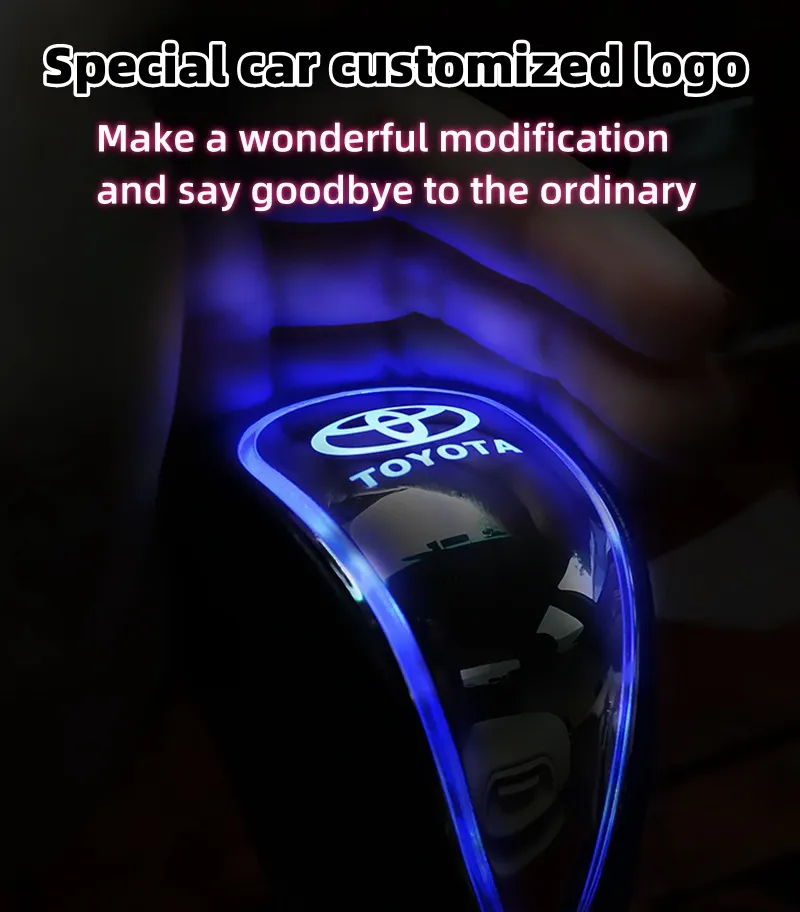Car manual gear modification head (LED luminous leather feel)