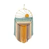 (Finished Product)Woven Hanging Tapestry Tassels No Drilling Sunset Wall Art Dream Catcher Handmade Colorful Tapestry for Apartment Living Room Bedroom Nursery Backdrop