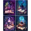 (US Local)4pcs Paint By Numbers Kit On Canvas DIY Oil Art Magic Potion Picture 40x50cm