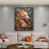 >SALE<Full Embroidery Eco-cotton Thread 11CT Print Flower Dragon Cross Stitch 50x60cm