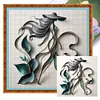 Woman-11CT Stamped Cross Stitch 40*40cm