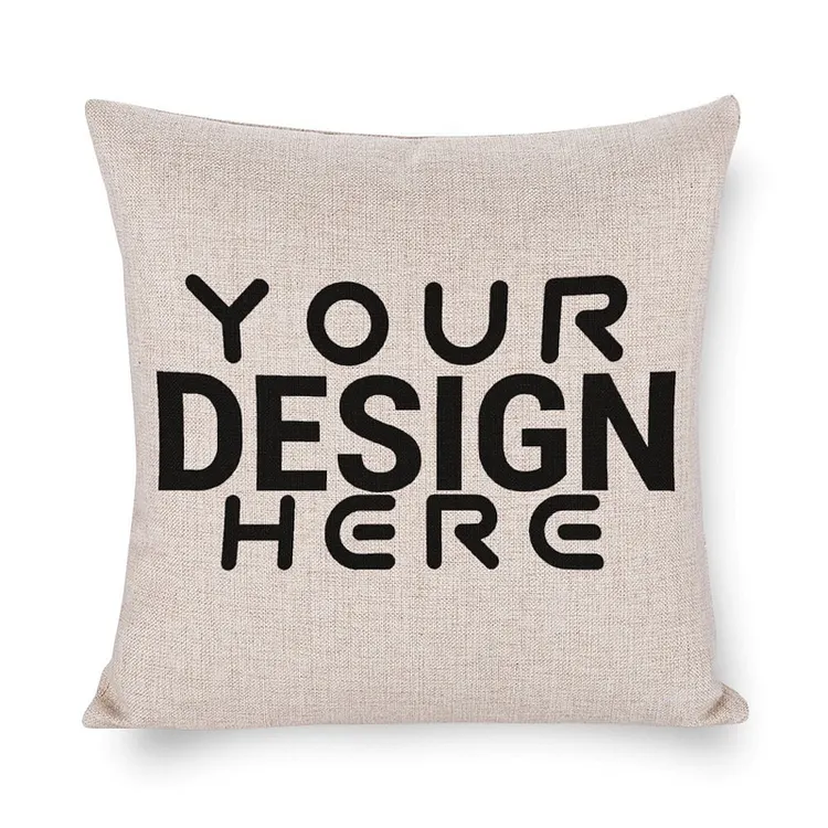 Personalized Design  Cotton Linen Pillow Case-Single-sided printing