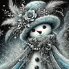 Christmas Snowman-11CT Stamped Cross Stitch 40*40cm/15.75*15.75in