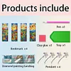 4Pcs Special Shape Sunset Flowers Diamond Painting Bookmark Art Projects