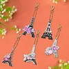 Diamond Painting Keychain-DIY 5pcs Double-sided Diamond Eiffel Tower for Carry