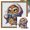 (Multi-Style) Flower Bird Owl - 18CT Stamped Cross Stitch 20*20cm/7.87*7.87in