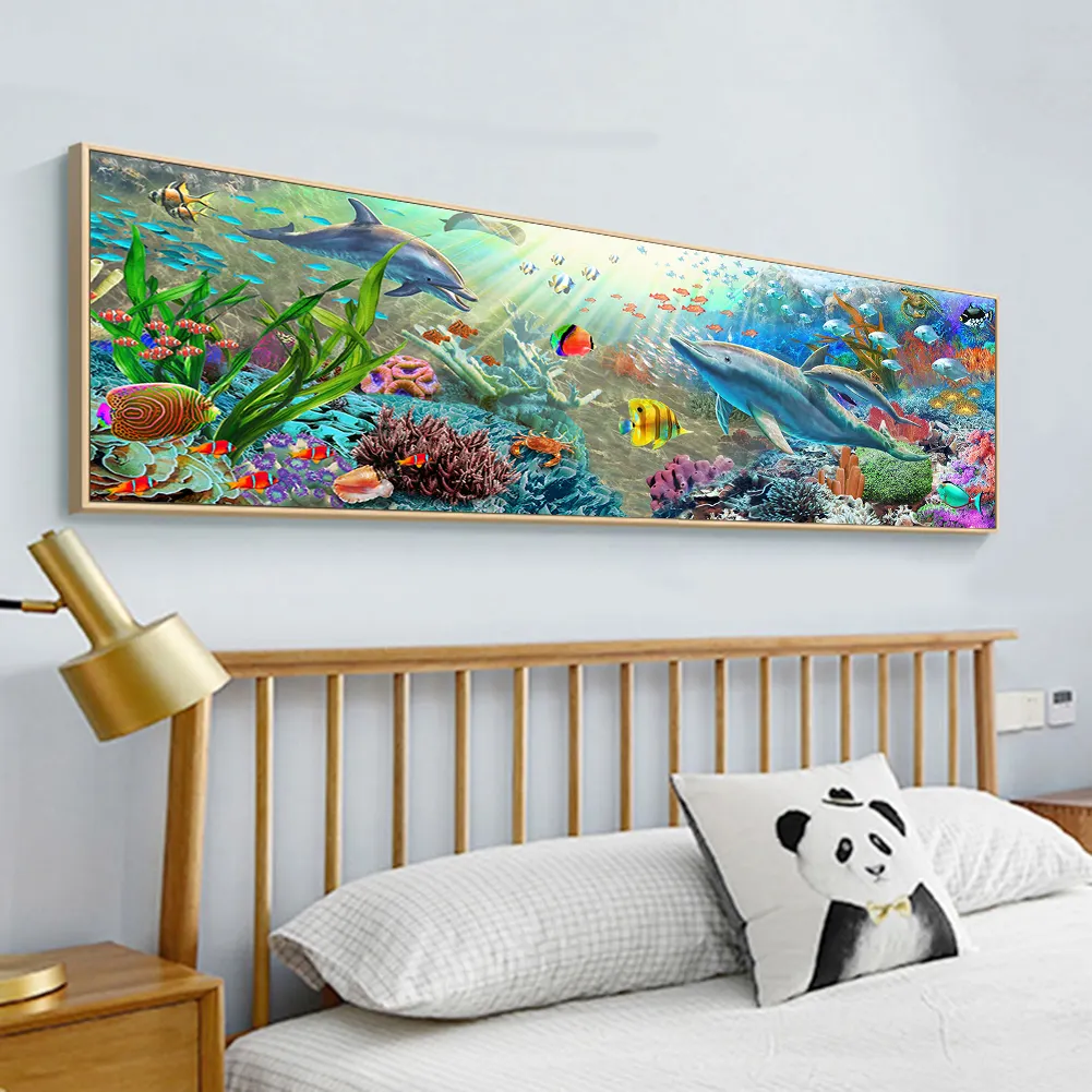 11ct 3-Strand Stampted Cross Stitch - Sea World(90*30cm)