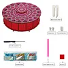 DIY Wooden Diamond Art Painting Storage Box Kit with Rotate Lid Diamond Art Painting Holder Box for Adults Beginners Home Office Decor
