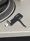 Turntable Headshell with 4 Lead Wires Aluminum Alloy Phono Headshell Mount Replacement for LP Vinyl Pickup Record Player Phonograph