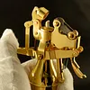 Handmade Brass Desktop Capitol Kerosene Lighter Super Long Standby Personality Creative Automatic Mechanical Antique Lighter (no fuel)