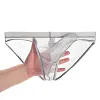 Men's Ultra Thin Breathable Mesh Elephant Nose Pouch Triangle Briefs Underwear Hip Coverage Bikini Panties
