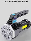 USB Charging IPX 4 LED Camping Waterproof Flashlight Search Light 4 Light Modes
