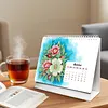 Diamond Painting Flowers 2027 Paper Calendar Monthly Flip Tabletop Calendar Kit