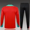 2024 Portugal Half-Pull Training Suit Red Football Jersey 1:1 Thai Quality