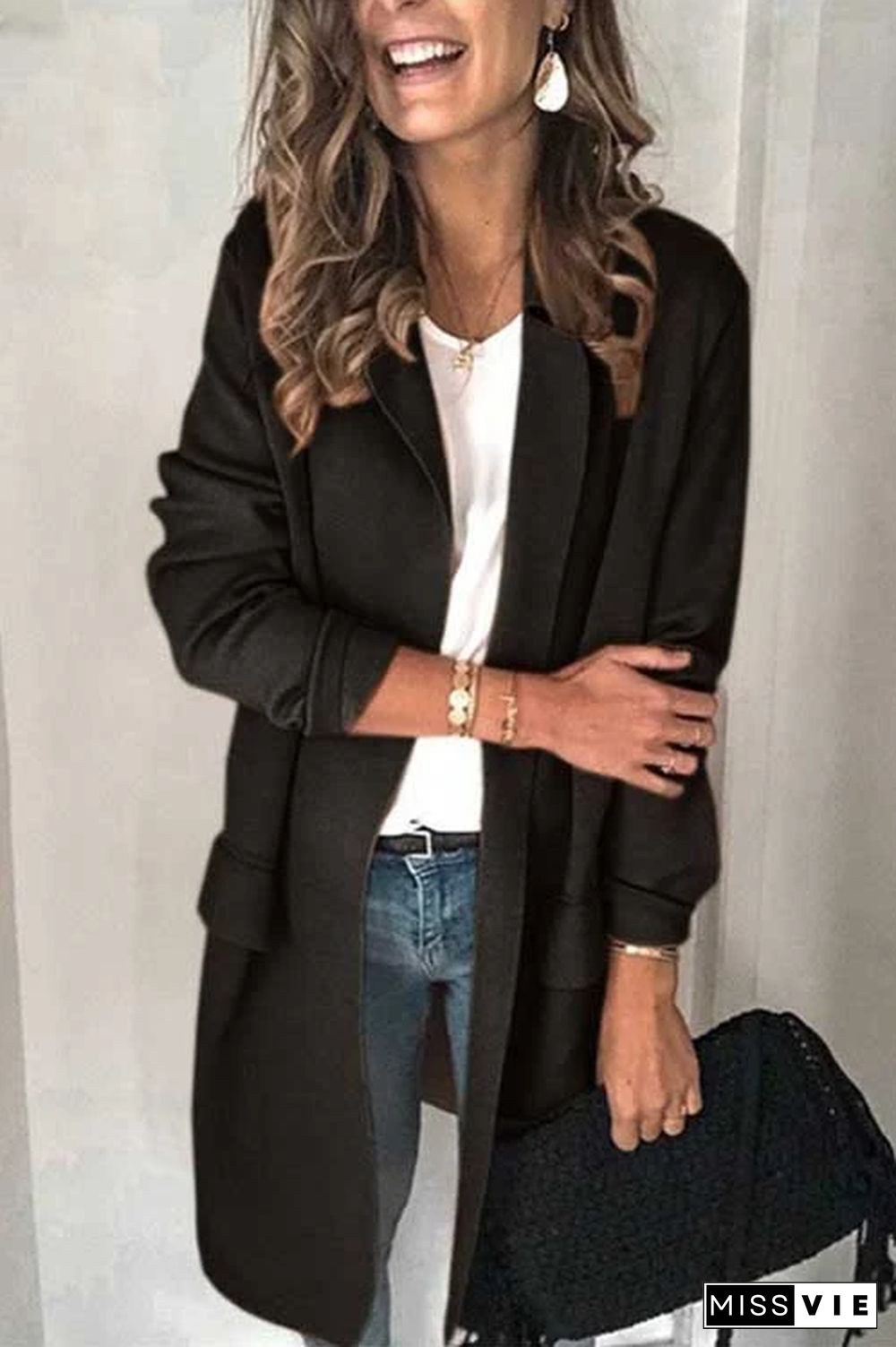Lapel Long Overcoat Leisure Suits