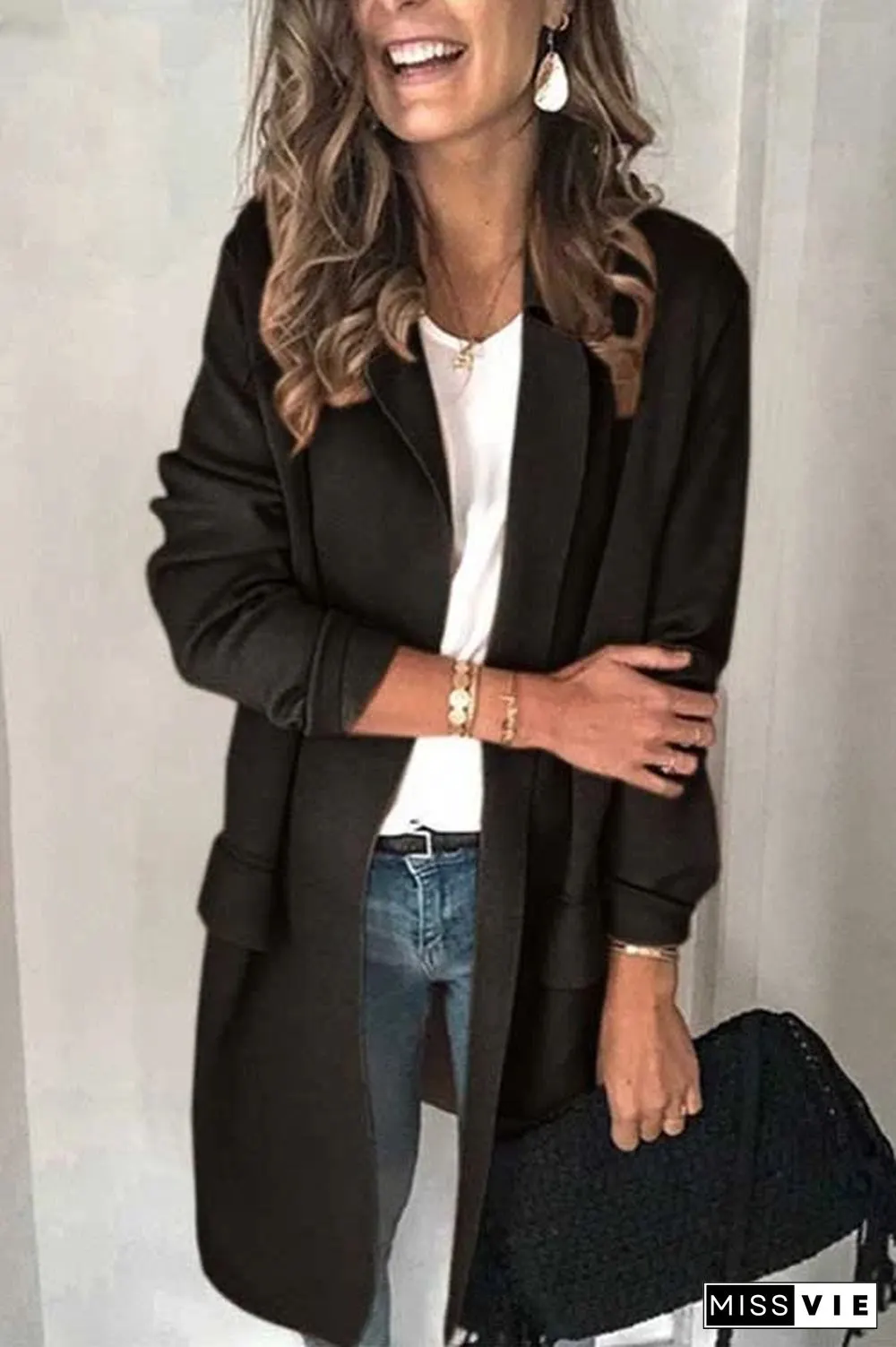 Lapel Long Overcoat Leisure Suits
